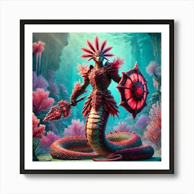 Naga Coral Defender Art Print