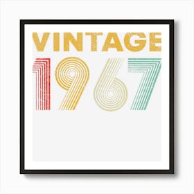 Vintage 1967 55th Birthday Gift Men Women 55 Years Old Art Print