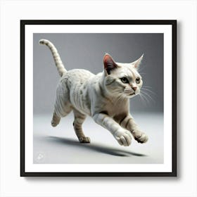 Cat Running Art Print