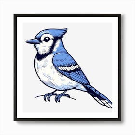 Bluejay ~Reimagined 3 Art Print