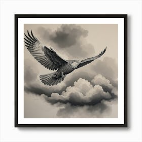 Eagle flying Art Print