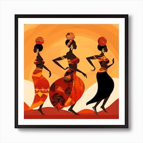 African Dancers 1 Art Print