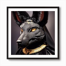 Egyptian Wolf Mask Art Print