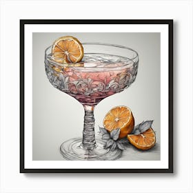 Cocktail Glass Art Print