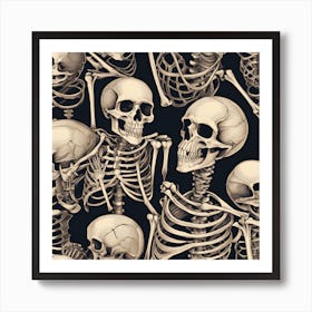 Skeletons 1 Art Print