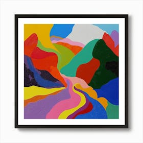 Abstract Travel Collection Andorra 7 Poster