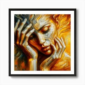 Abstract Wallart Of A Woman Art Print