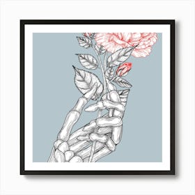 Skeleton Rose Art Print