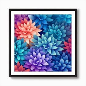 Abstract Flower Background 1 Art Print