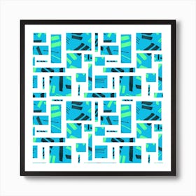 Blue Markings Art Print