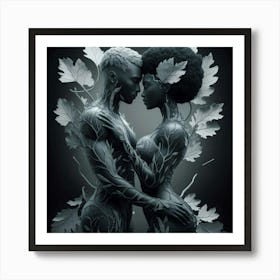 Couple Of Leaves Art Print