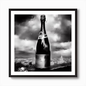 Bottle Of Champagne Art Print