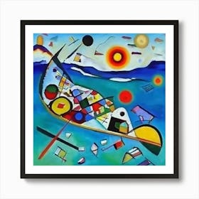 Boat In The Sea Art Print