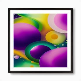 Purple Spheres Art Print