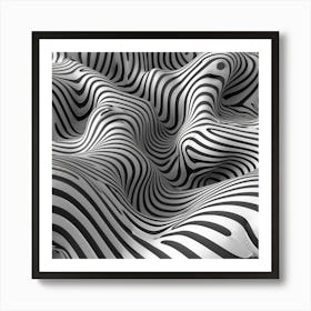 Abstract Wavy Lines 7 Art Print