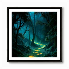 Most Beautiful Darken Forest Art Print