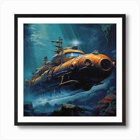 Submarine Ship Art Print
