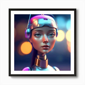 Robot Girl Art Print