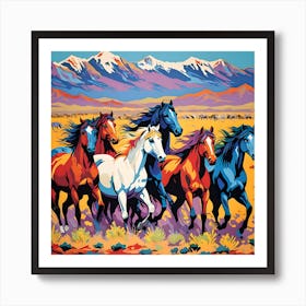 WILD HORSE STAMPEDE Art Print