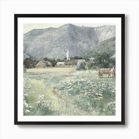 Village In The Mountains 1 Art Print