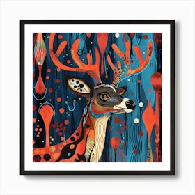 Deer colors 2 Art Print