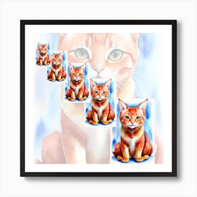 Orange Tabby Cat Art Print