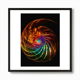 Spiral Fractal Art Print