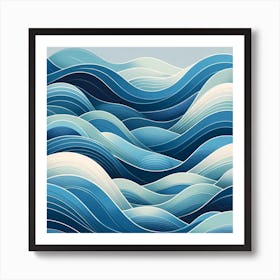 Waves Canvas Print Art Print