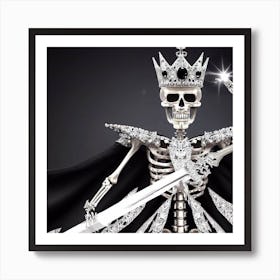 Skeleton With Sword 10 Art Print