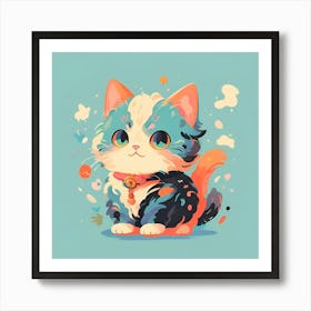 Kawaii Kitten Art Print