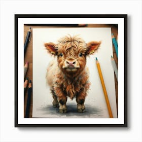 Highland Calf 1 Art Print