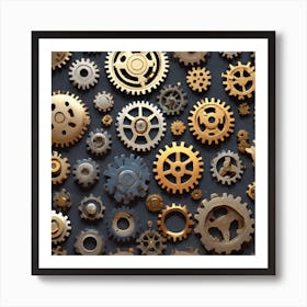 Gears Stock Photos & Royalty-Free Images Art Print