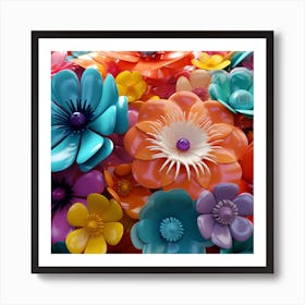 Colorful Flowers 18 Art Print