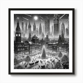 Christmas In The City Art Print