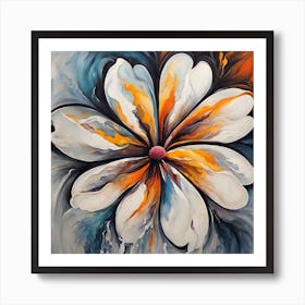 Beautiful Flower in abstract painting 1 Art Print