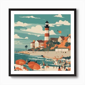 Day At The Beach Art Print