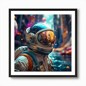 Futuristic Astronaut Art Print