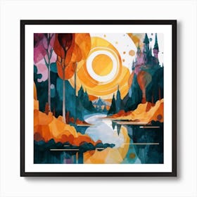 Watercolor landscapes 2 Art Print