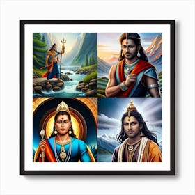 Lord Shiva as a friend Art Print