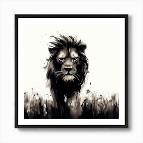 Lion Canvas  Print Art Print
