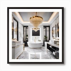 457787 Luxurious Bathroom With Freestanding Bathtub, Rain Xl 1024 V1 0 Art Print