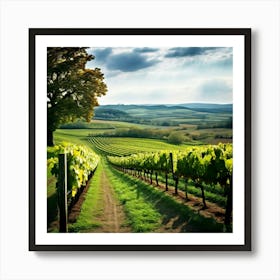 Countryside Wine Heaven Vine Green Nature Rheinland Grape Grower Eifel Spring Vinery Blan (6) Art Print