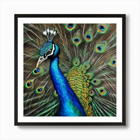 Peacock Blue Art Print