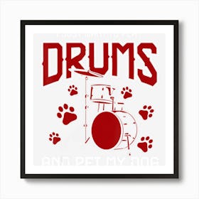 Pet Dog Drummer Drumsticks Gift Music Drums Art Print