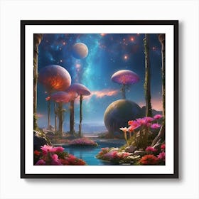 Mushroom Garden Art Print