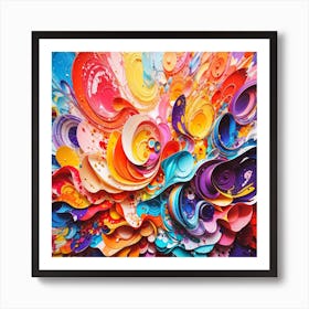 Colorful Paper Art Art Print