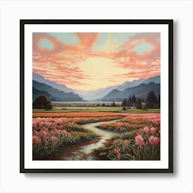 Landscape Skagit Valley In The United States Art Print