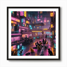 Neon City Art Print