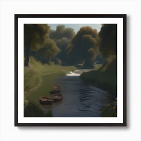 River In The Woods 10 Art Print