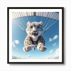 Snow Leopard Parachute Art Print